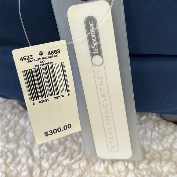 Stella McCartney Navy Rolling LeSportsac Traveler Rucksack Sky Bag. - Picture 2 of 11